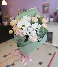 Букет милый в Новом Городке Букет цветов из: Хризантемы и Розы в Новом Городке