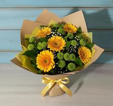 Букет цветов из:  Герберы и Хризантемы в Новом Городке
