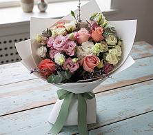 Букет цветов из:  Розы, Лизиантусы и Гвоздики #REPLACE_PRED# Новом Городке